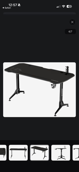 Biurko ultradesk grand czarne gamingowe