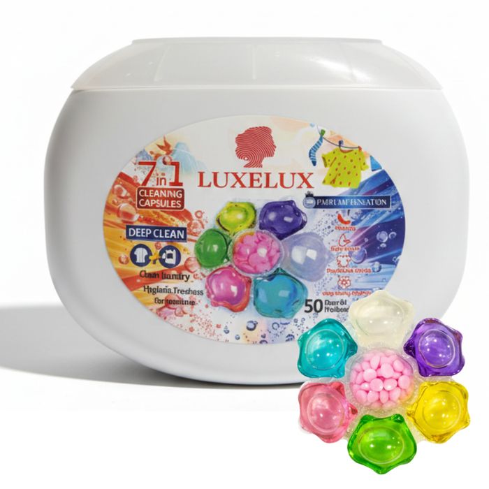 Perfumowane Kapsułki do Prania 7w1 LUXELUX 50 szt