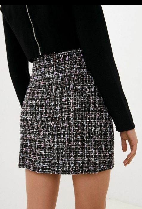 Твидовая мини юбка