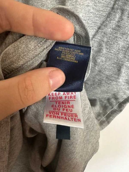 Polo Ralph Lauren koszulka szara • bdb stan • granatowy konik logo