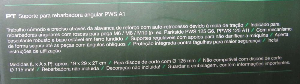 Suporte Rebarbadora Parkside *** NOVO ***
