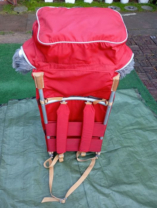 Czerwony Plecak turystyczny 102cm PRL Polsport aluminiowy stelaż
