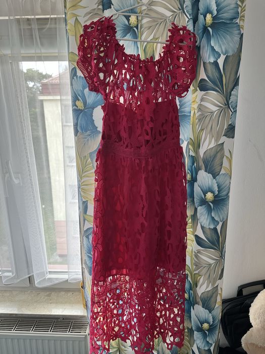 Sukienka różowa długa