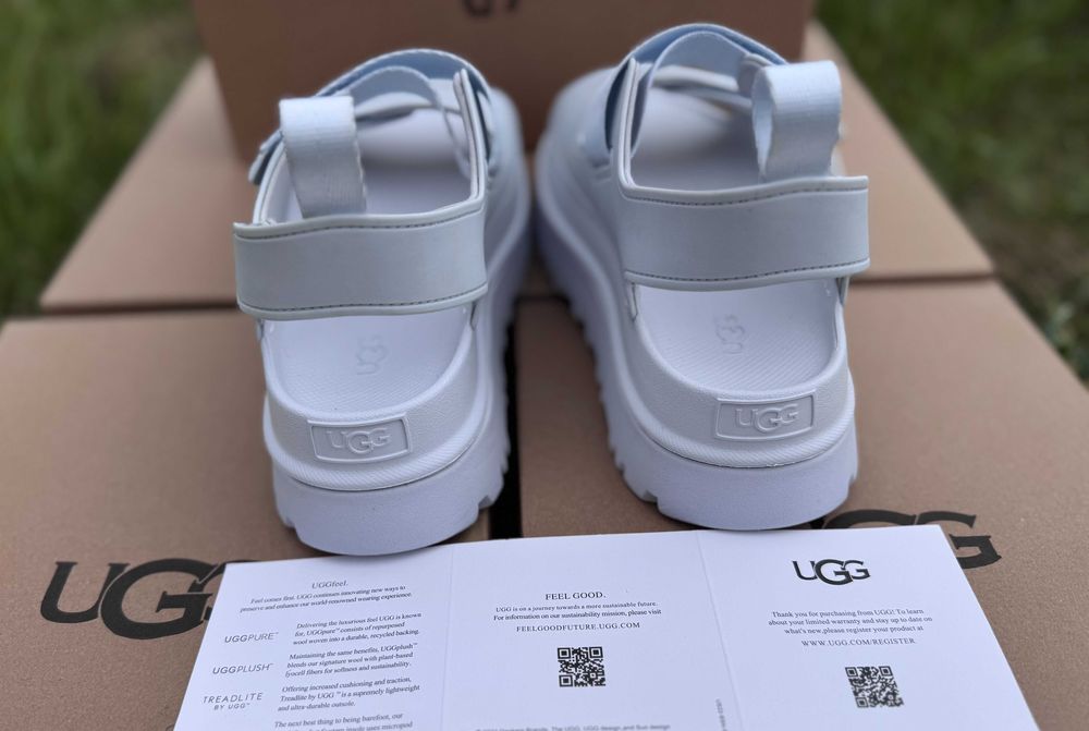 ‼️Ціну Знижено / Останні Пари‼️Оригінал / Босоніжки Ugg Goldenglow Sandals White / Босоножки Угги/ Сандалі Угг/ Уггі