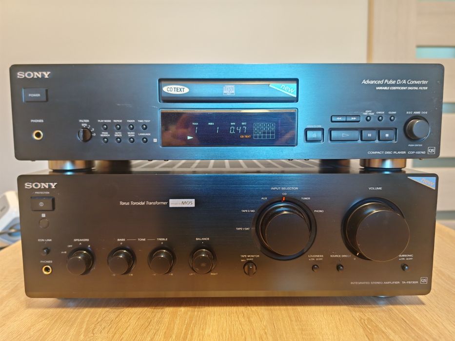 Zestaw SONY QS TA-FB730R+ CDP-XB740+RM-316