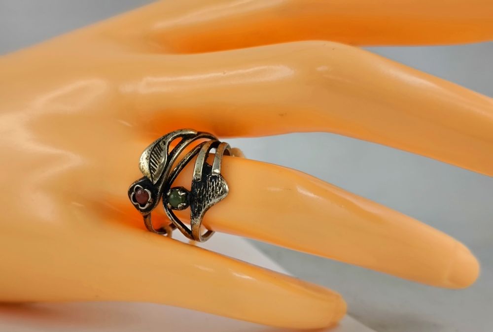 Warmet - RESOVIA Srebrny Pierścionek z Kamieniem Pr.800 /Nowy z Metką!