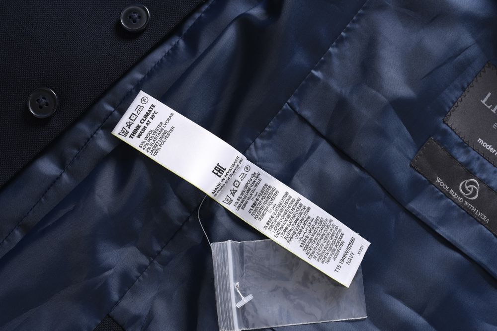 LIMITED EDITION granatowa kamizelka garniturowa 51% wełna L 52