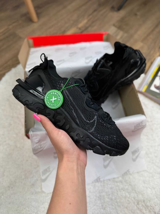 Чоловічі кросівки Nike React Vision "Black" Розміри 40-45