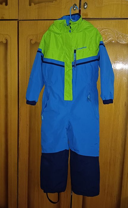 Теплий лижний костюм (цілісний) від Campri яскравий синьо зелений