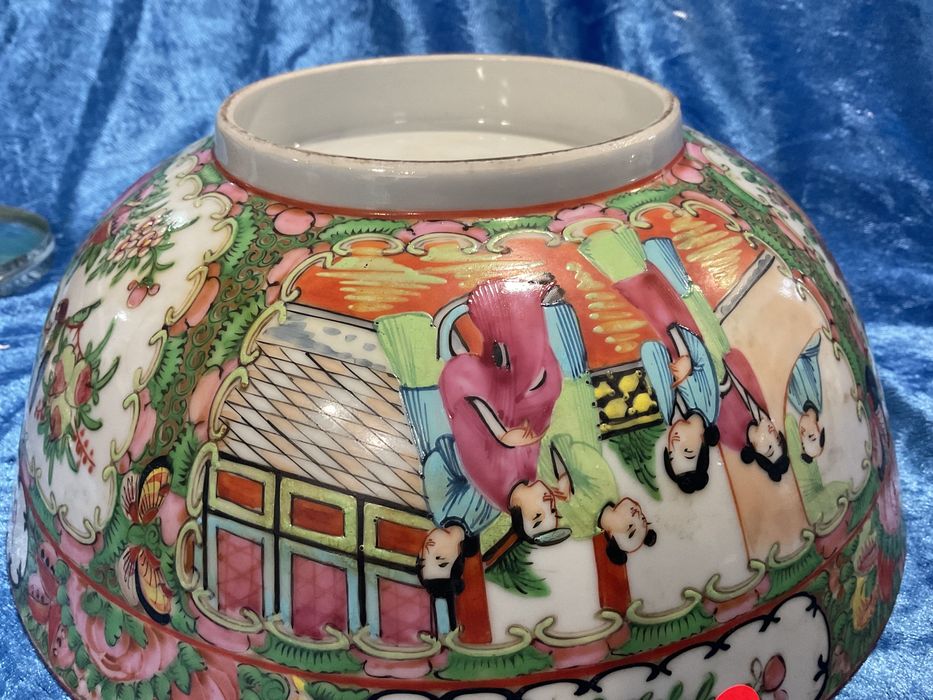 Chinese Bowl  canton famaly rose 25x10cm alt,