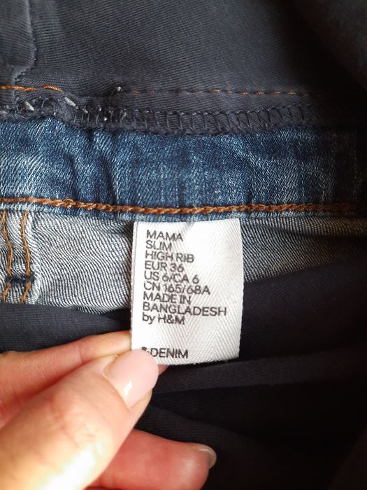 Jeansy ciążowe H&M Mama slim 36