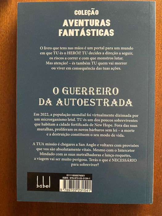 O Guerreiro da Autoestrada, de Ian Livingstone - Aventuras Fantásticas Babel/Verbo