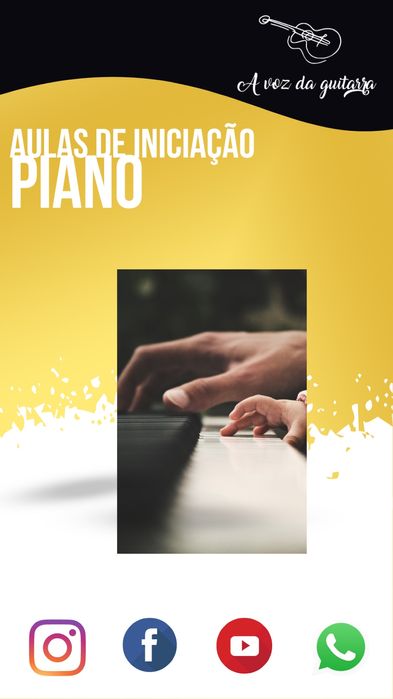 Aulas de guitarra, piano, ukulele,  em Braga