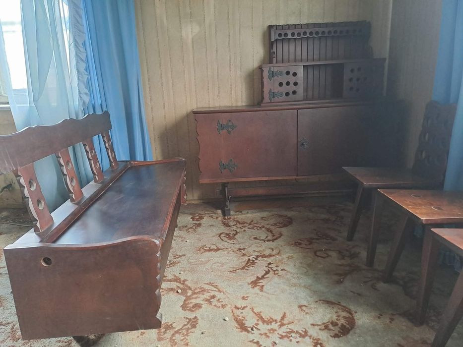 Komplet mebli z litego drewna