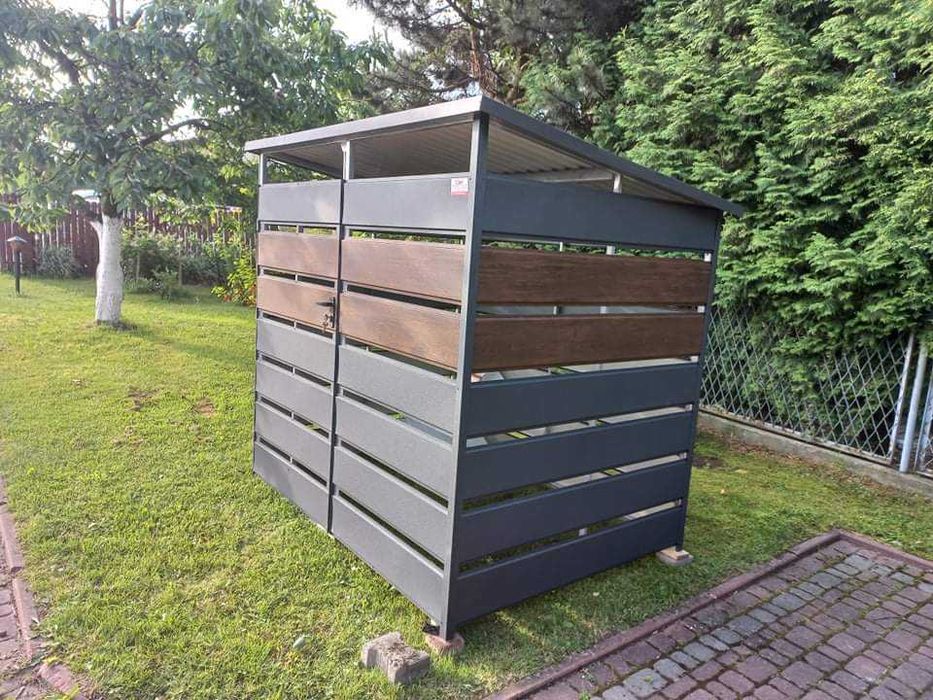 wiata śmietnikowa zabudowa koszy na śmieci