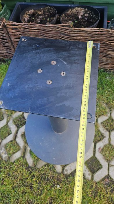 Stalowa podstawa do stołu 70 cm – ciężka, stabilna, czarna
