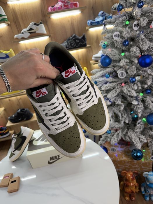 Кросівки Nike Air Jordan 1 Low x  Travis Scott “Medium Olive” Cactus Jack Off White