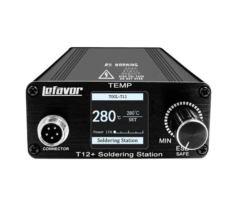 Паяльна станція Lefavor T12+ на жалах Т12, два жала в комплекті