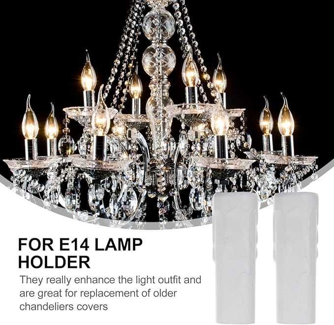 Metalowe Gilzy do Lamp E14 - Zestaw 6 Sztuk, 25x80mm, Białe