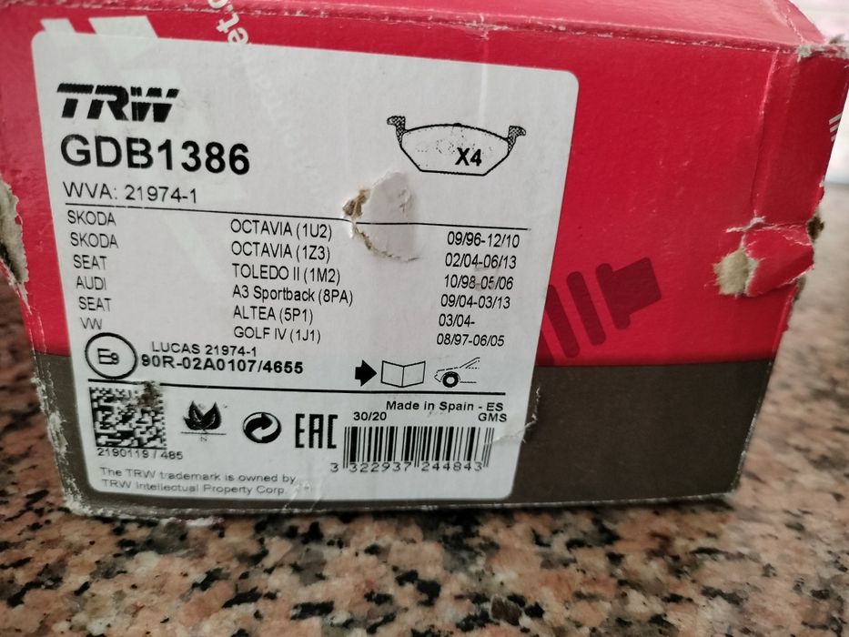 Pastilhas TRW GDB1386