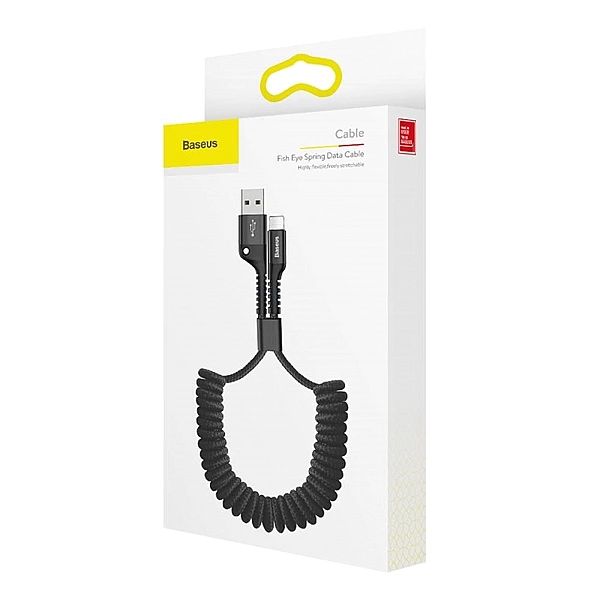 Baseus Fish Eye Spring Data Cable sprężynowy kabel USB / Lightning 1M