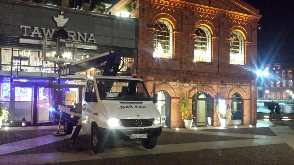 Wynajem Podnośnika Stryków  Brzeziny Głowno Łódź Podnośnik koszowy