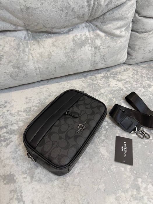 Сумка через плече Coach, чоловіча, чорна