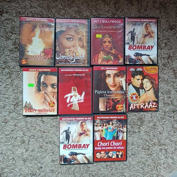 Filmy DVD  zestaw 10 sztuk BOLLYWOOD
