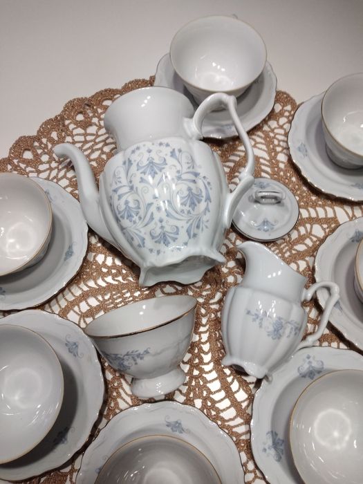 Porcelanowy serwis do kawy Prl