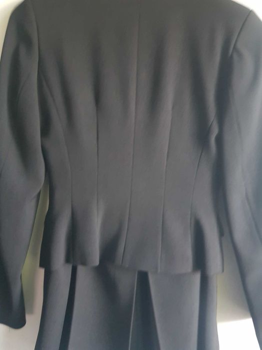 Czarna garsonka - żakiet ze spódnicą kostium damski 36