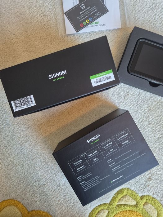 Monitor Atomos Shinobi 5" 4K HDR + Bateria + Adaptador Nato SmallRig