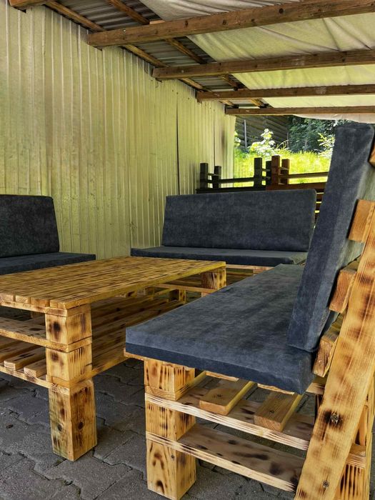 OSTATNIE SZTUKI! Ławki ogrodowe + stolik – ręczna robota, 3 kolory!