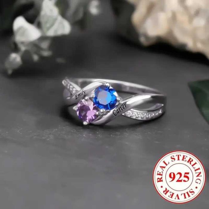 925 Серебряное  Элегантное Роскошное  Двухцветное Кольцо