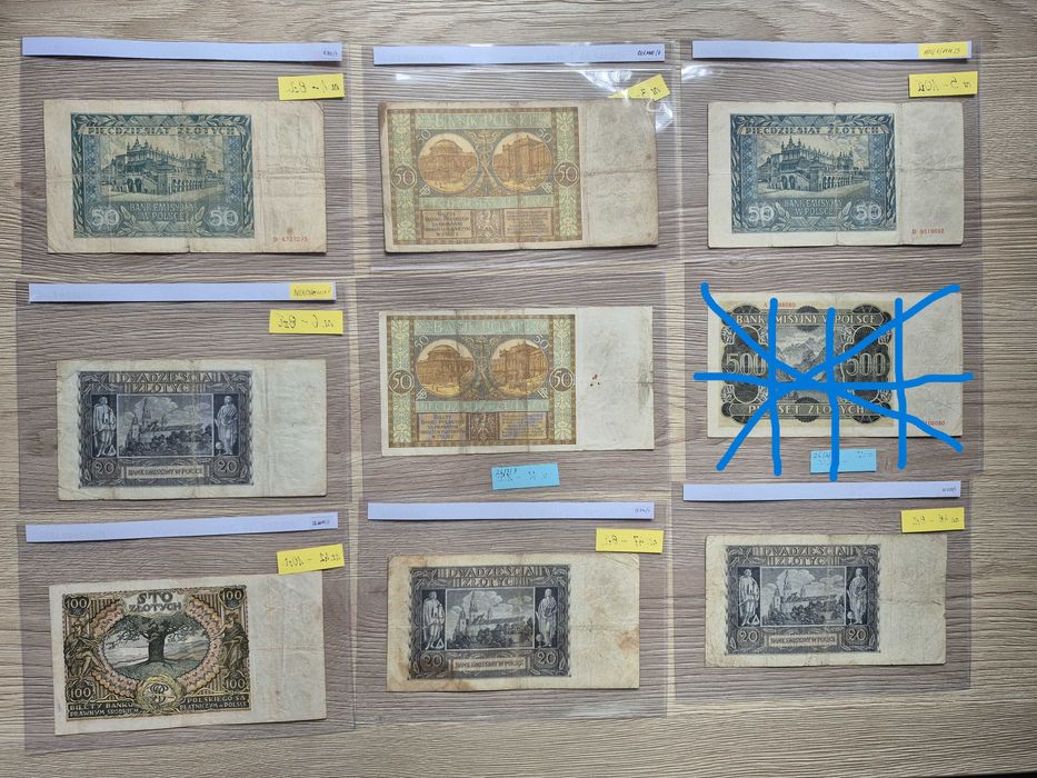 Polska starocie duża ilość banknotów
