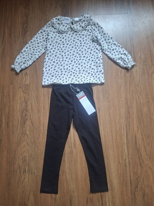 Bluzka zara  i leginsy r.110 dla dziewczynki