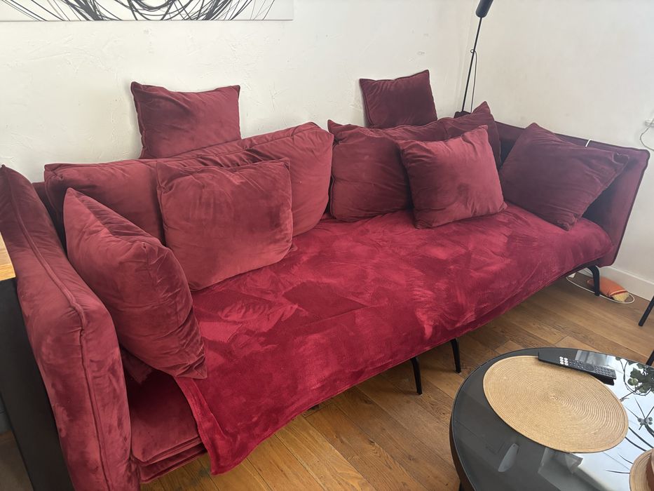 Bordowa Kanapa sofa