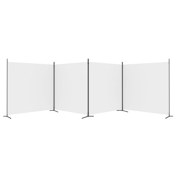 Vidaxl Parawan 4-Panelowy, Biały, 698X180 Cm, Tkanina