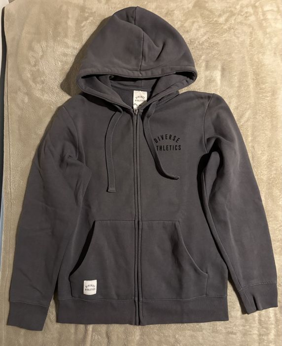 Bluza meska Diverse Athletics rozpinana z kapturem grafitowa rozmiar M BDB