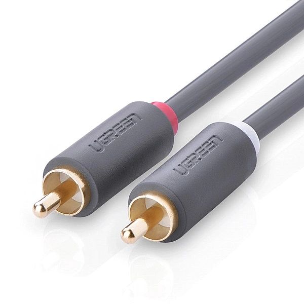 Ugreen kabel przewód stereo audio wideo 2 RCA 2x Cinch 5m szary (10520