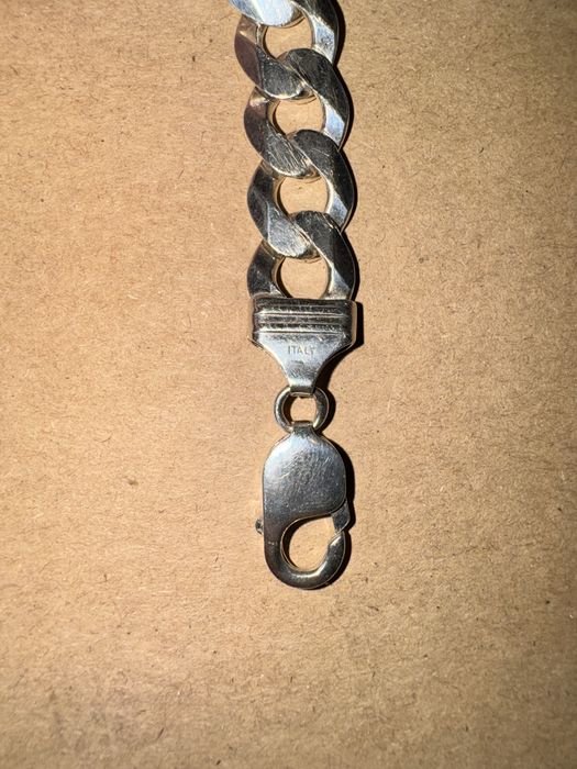Męska Bransoleta Pancerka 10mm Srebro 925 Italy – Solidna 22cm 35g