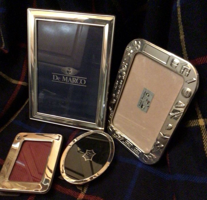 Moldura de prata conjunto 4