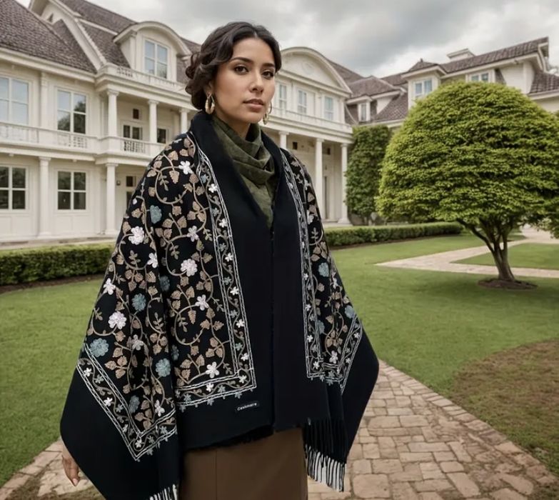 Вишитий шарф палантин. Різні кольори