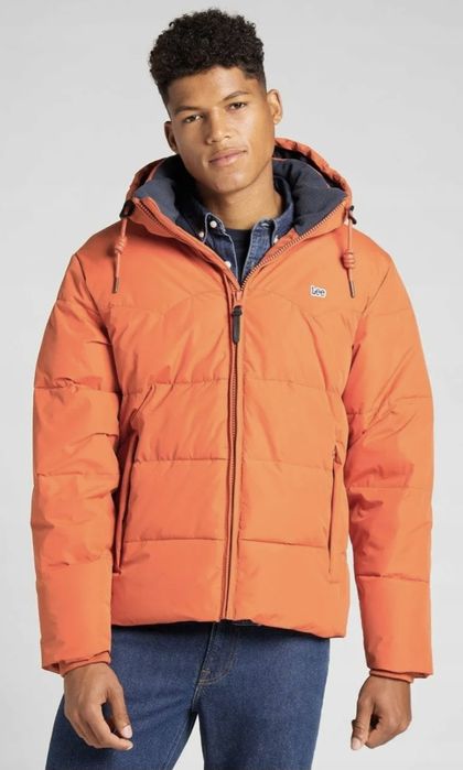 Lee Kurtka Męska Zimowa Puchowa M Puffer Jacket Orange