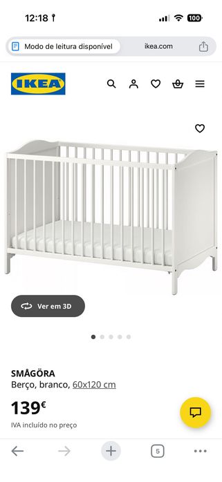 Berço branco IKEA