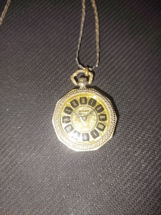 relógio de bolso/pendente vintage da marca suíça Buler