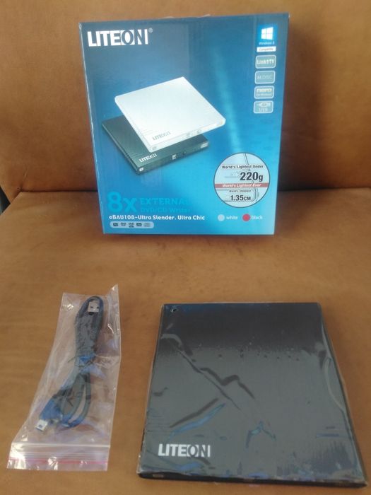 DVD/CD Slim, marca LITEON, entrada USB, NOVO