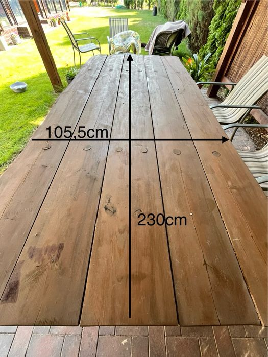 Stół ogrodowy  z bali