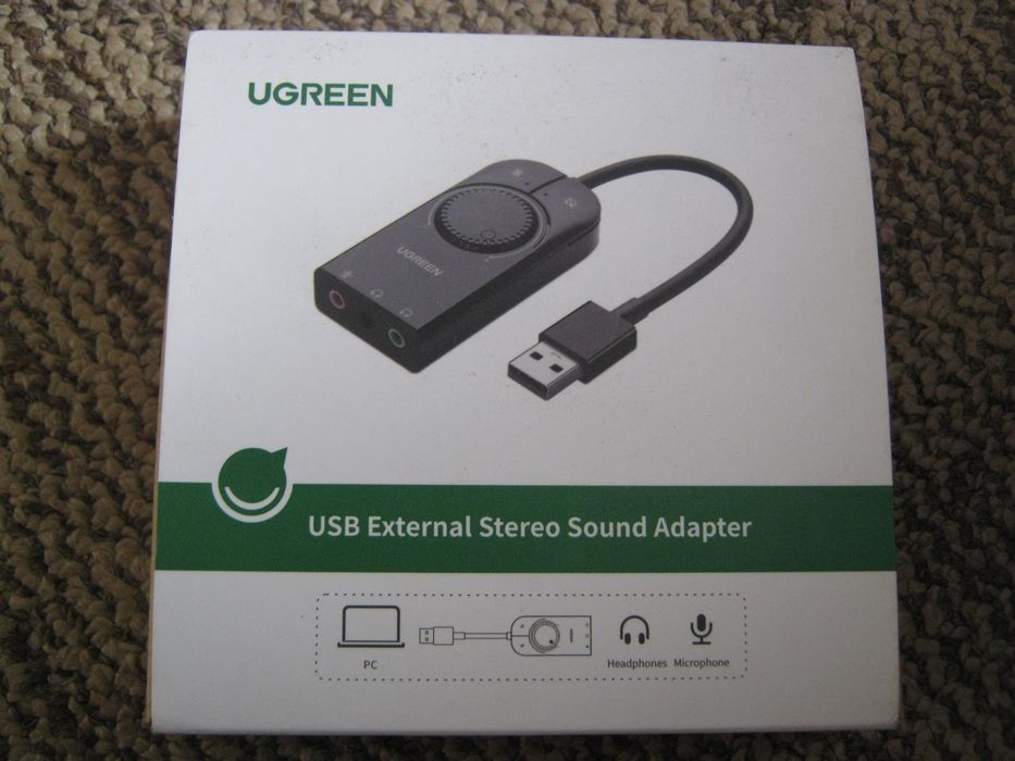 Внешняя звуковая карта UGREEN  CM129 USB Sound Card Black (40964).