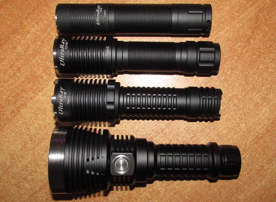 Мощные фонари с Type-C UltraRay T21S/T21M/T21B широкая засветка: 950 ...