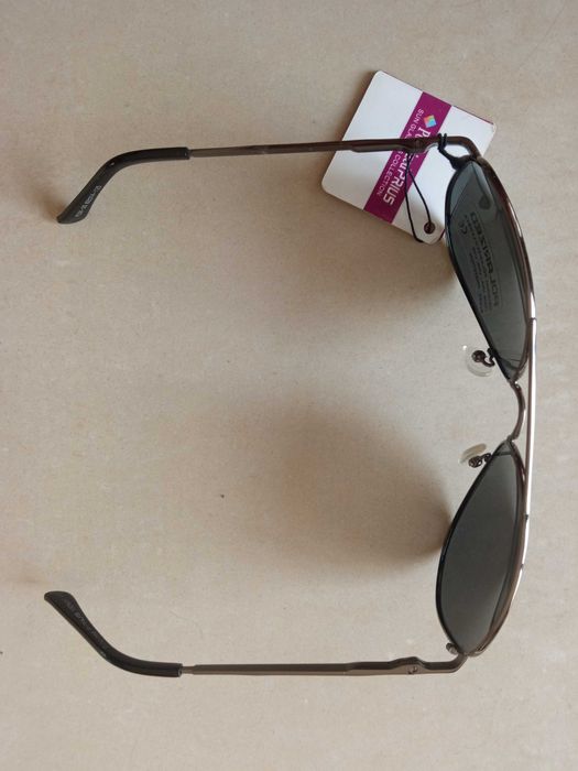 Okulary przeciwsłoneczne Pilotki Polarized Glare protection Czarne